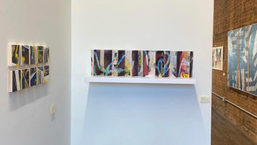 Rear gallery with "Resting on Water" (left) + "What do you think about when you're not sleeping?" accordion booklet