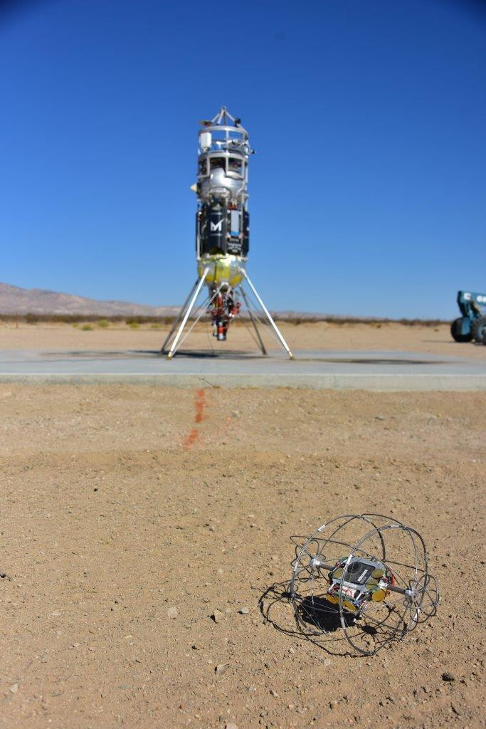 An ExoCam unit in front of the lander