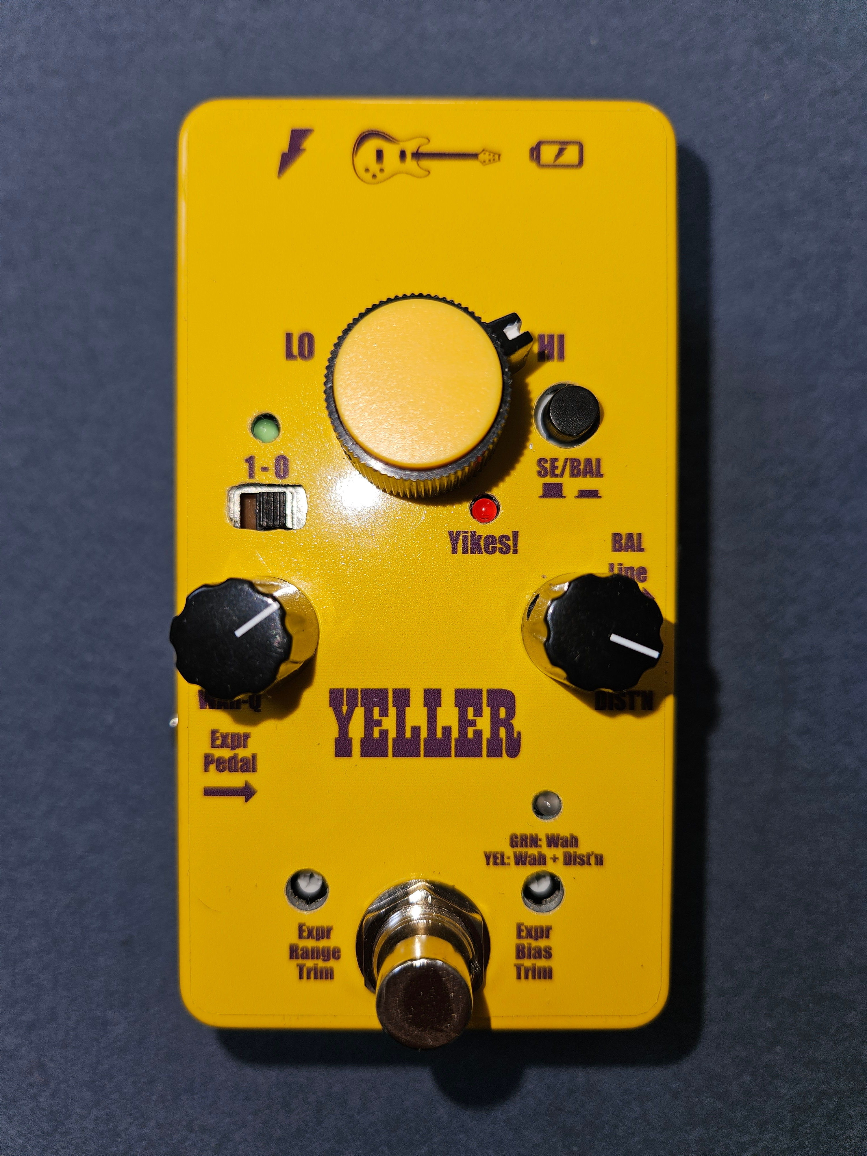 MAEMC11 - YELLER: Rechargeable Wah/Distortion Foot Pedal