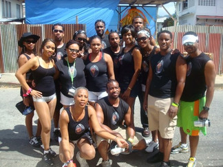 Ron and friends getting ready to go on the road for Trinidad Carnival
