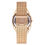 Miniatura: Orologio donna alla moda con quadrante rose gold, brillantini e bracciale in acciaio maglia milanese rose gold