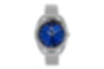 Orologio donna alla moda con quadrante blu, brillantini e bracciale in maglia milanese silver anallergico