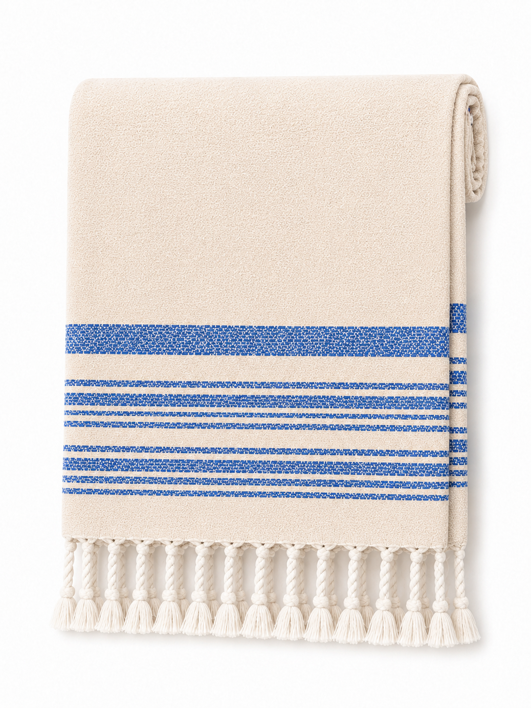 White Turkish Style Beach Towel