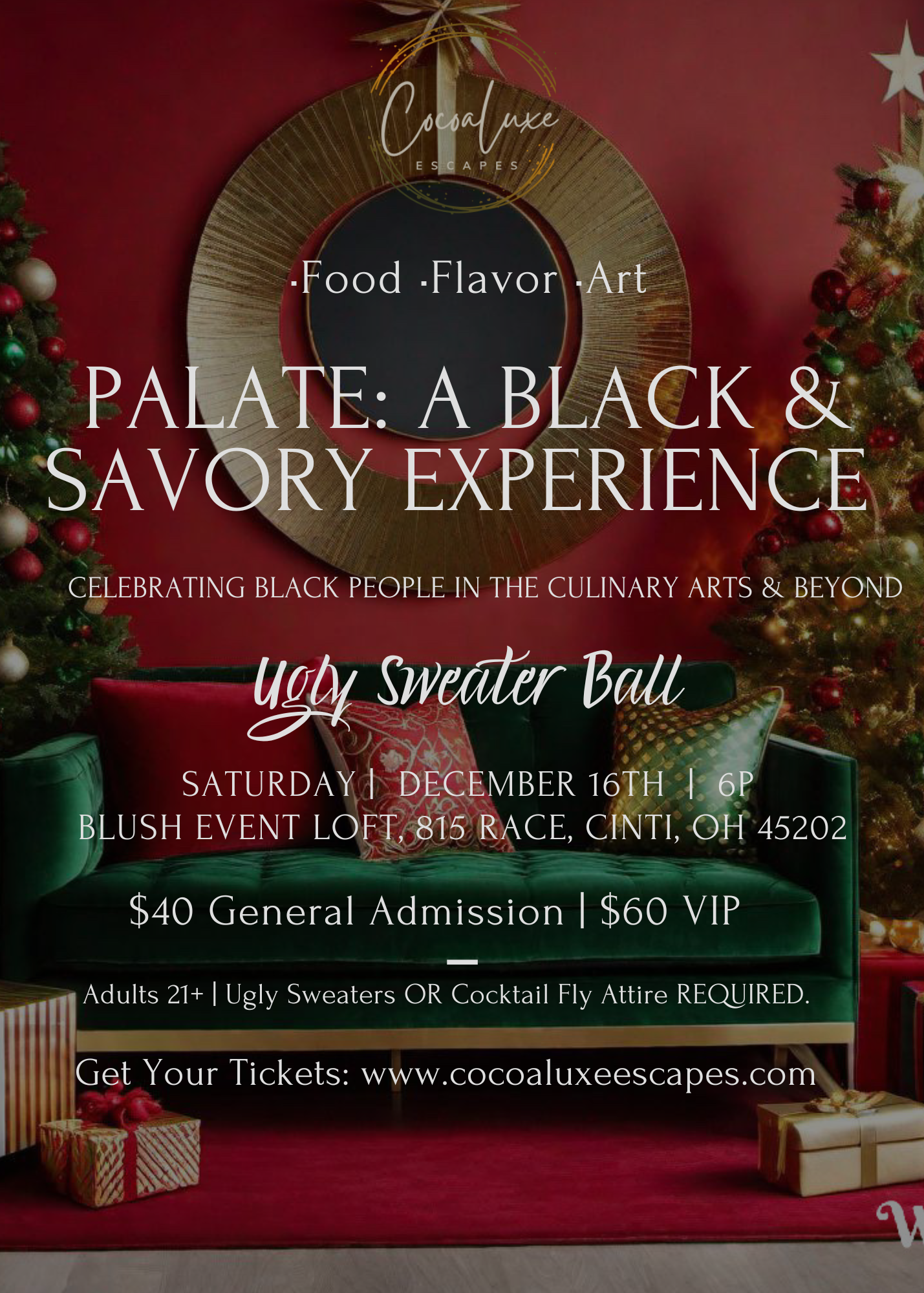 Palate: A Black & Savory Experience - The Ugly Sweater Ball