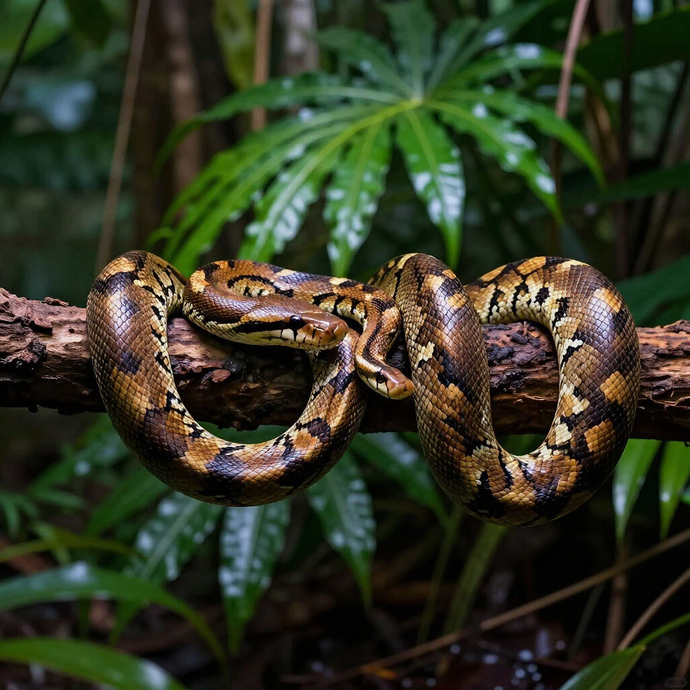 Reticulated python at a reptile store near Charlotte NC