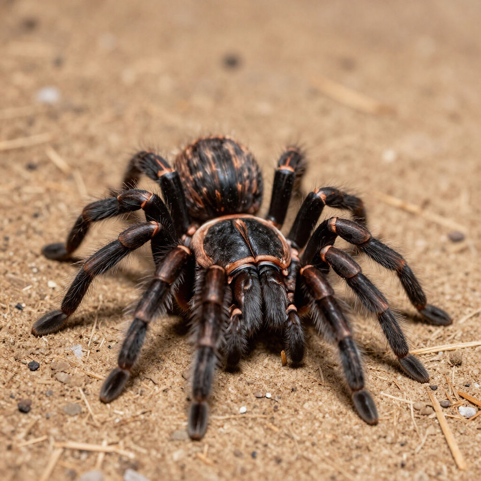 Costa Rican tiger rump tarantula at a reptile store near Charlotte NC