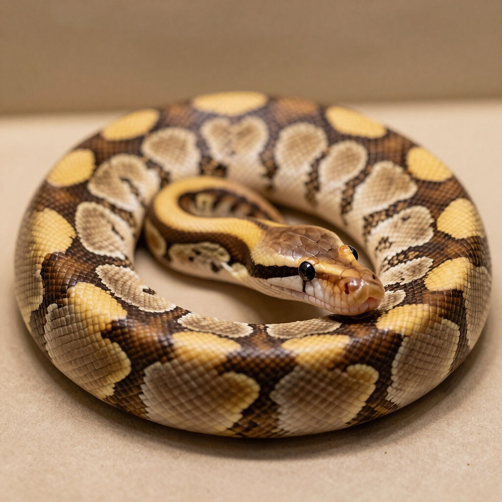 Ball python at a reptile store near Charlotte NC