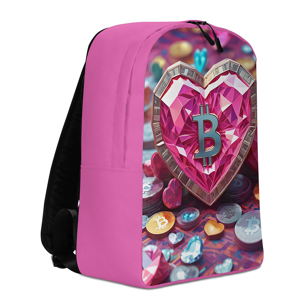 Thumbnail: Pink Hearts Bitcoin Backpack