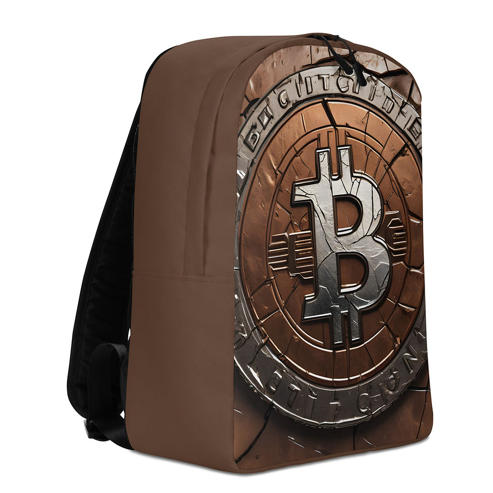 Thumbnail: Brown Distressed Bitcoin Backpack