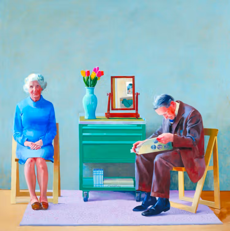 My Parents, 1977, oil on canvas, 