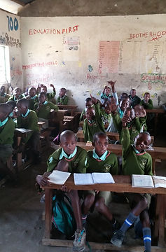 Students in Kenyan school classeoom