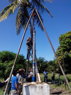 Instalación de bomba sumergible