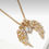 Thumbnail: Crystal Wing Heart Pendant Necklace