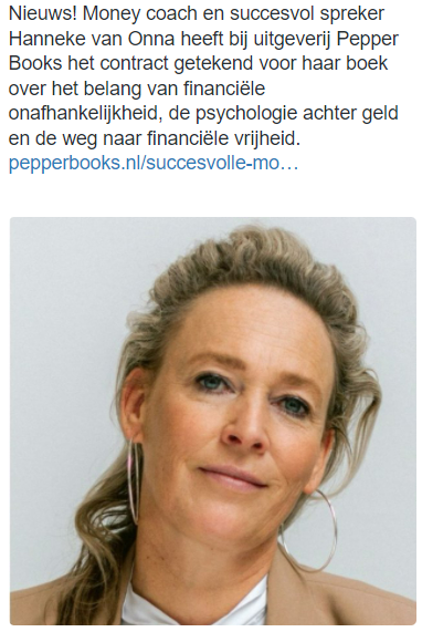 Persbericht moneycoach Hanneke van Onna