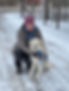 Laura with one of the clear sable ES English Shepherds.jpg
