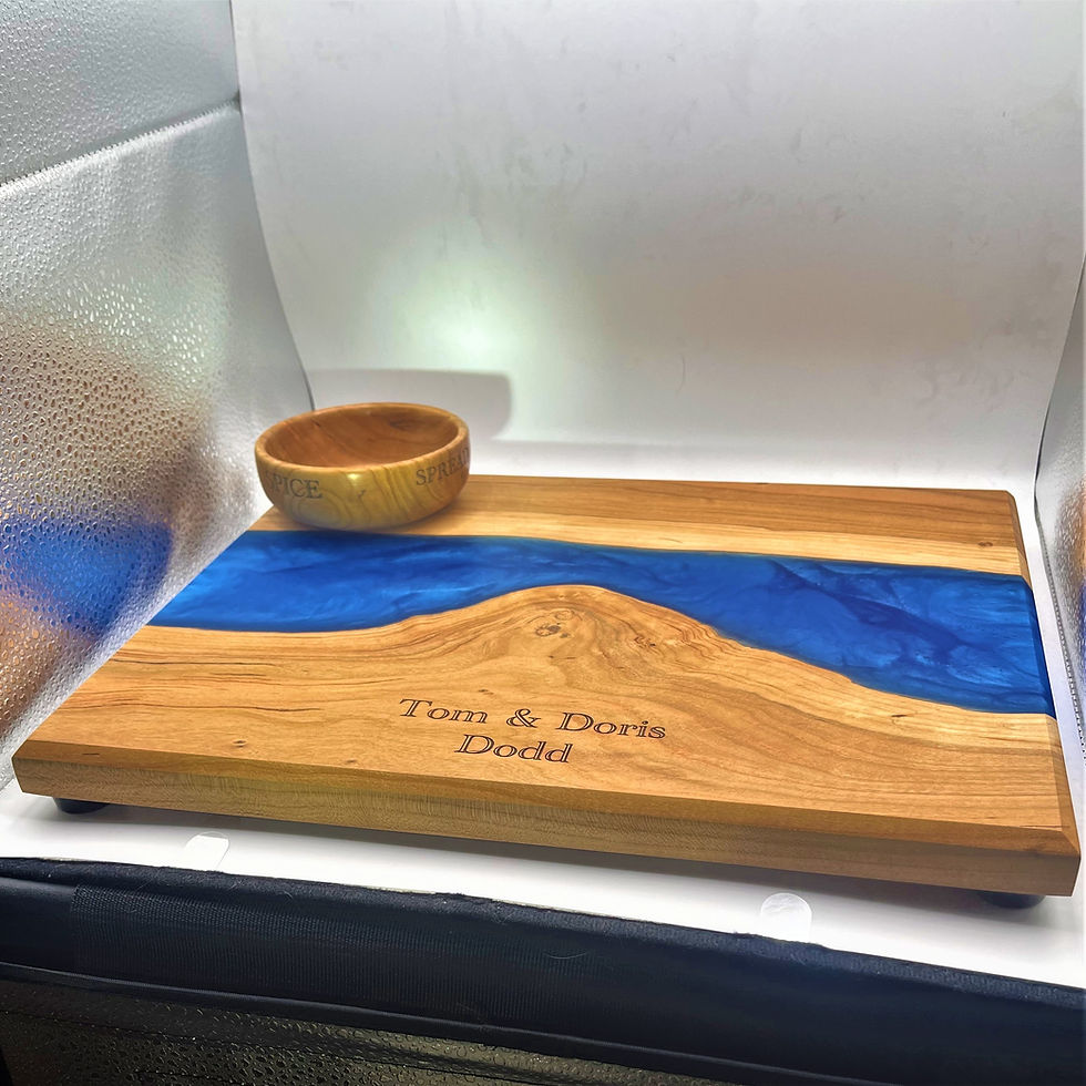 Thumbnail: Charcuterie River Board with Bowl -Name Etched