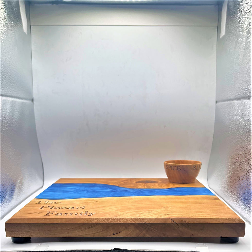 Thumbnail: Charcuterie River Board with Small Bowl - Ocean Blue