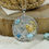 Thumbnail: Seashell Necklace with Natural Gemstone Larimar and Blue Topaz Gold Octopus
