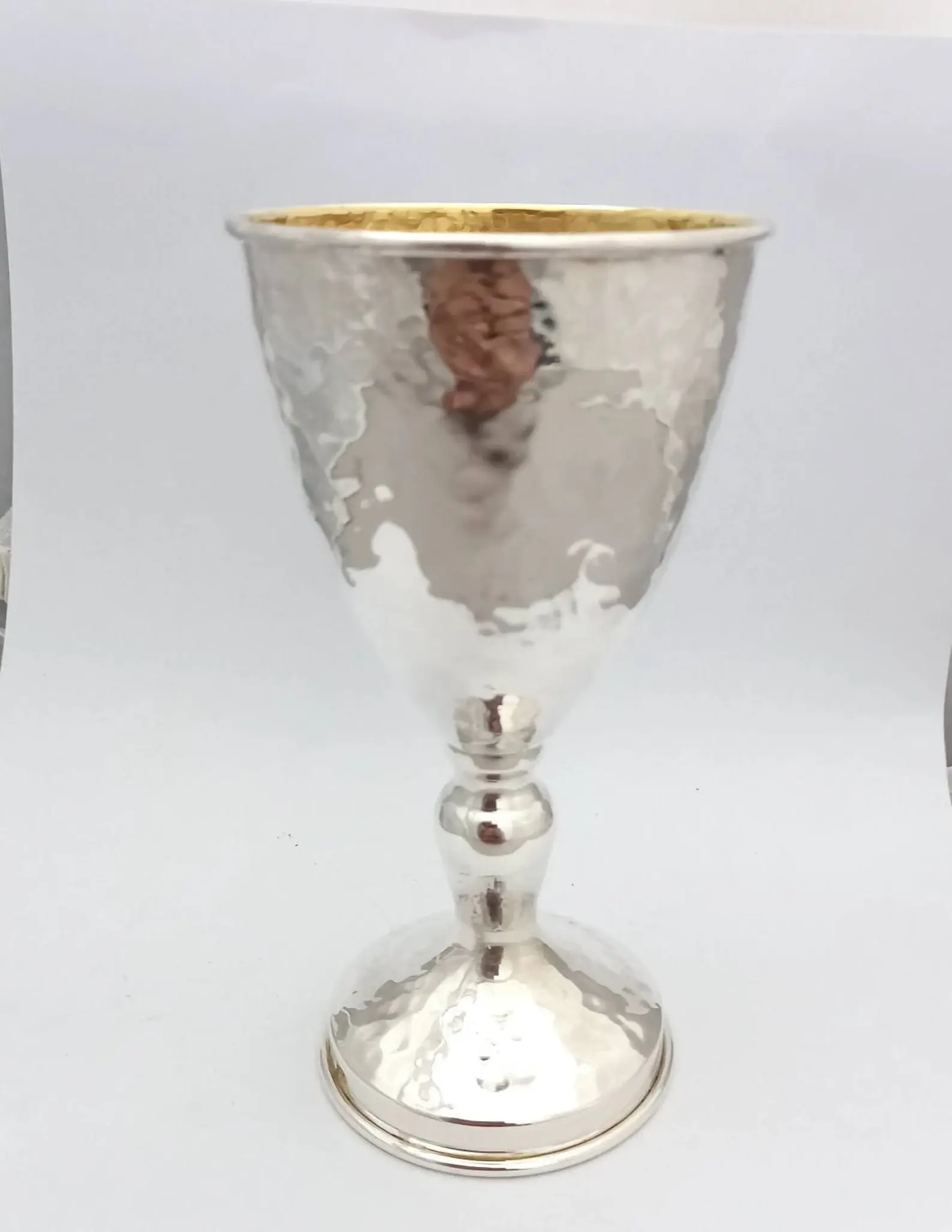 Sterling silver KIDDUSH CUP,goblet kiddush cup,925 silver kiddush cup & plate,ma