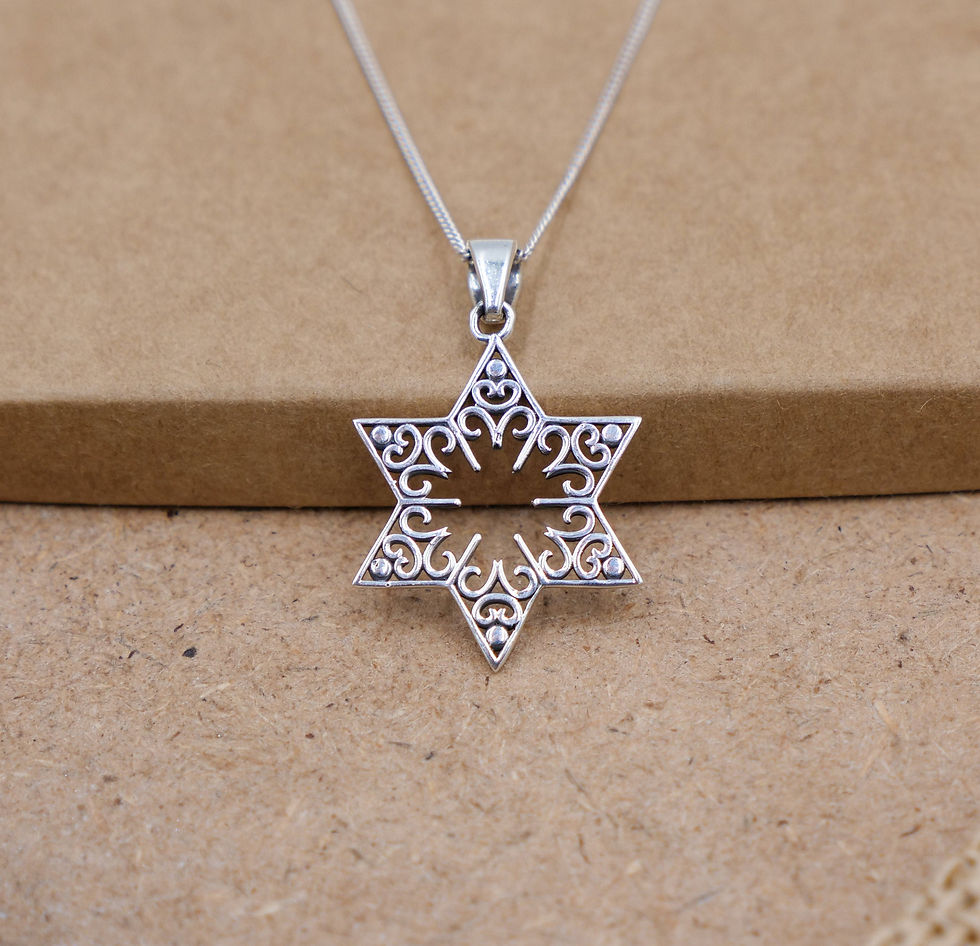 Magen David Silver pendant, Silver Star of David Pendant, Judaica Jewelry Jewish