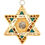 Thumbnail: Wood and Gemstone Star of David Wall Art with Hebrew Text
