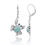 Thumbnail: Sterling Silver Crab Earrings with Larimar and London Blue Topaz Lever Back
