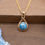 Thumbnail: Gold Roman Glass Jewelry Set, Ancient Roman Glass 18K Gold Plated Necklace and