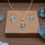Thumbnail: Gold Roman Glass Pomegranate Jewelry Set, Ancient Roman Glass 18K Gold Plated