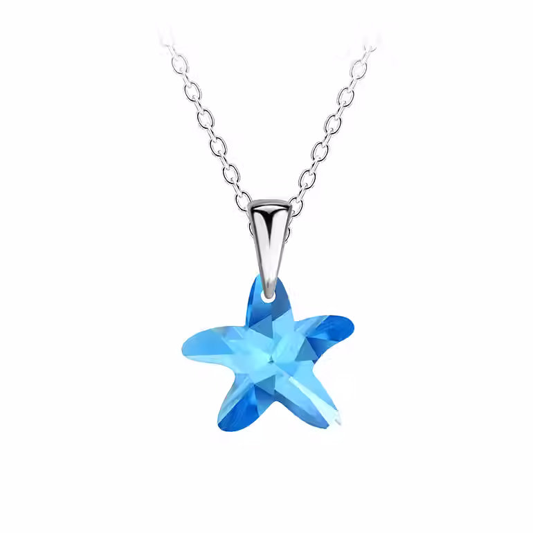 Glass Starfish Necklace for Kids
