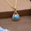 Thumbnail: Gold Roman Glass Teardrop Pendant, Ancient Roman Glass 18K Gold Plated Necklace