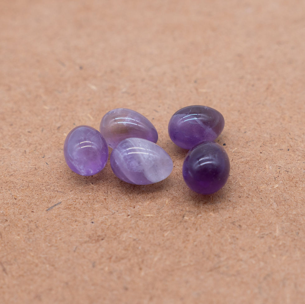 Thumbnail: Amethyst Egg, 13 X 18 MM Natural Amethyst Gemstones Eggs, Purple Meditation