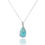 Thumbnail: Larimar Necklace - 925 sterling silver pendant with Larimar Stone - Drop Shape
