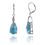Thumbnail: Larimar Earrings - 925 Sterling silver Dangling Earrings with Larimar Stones