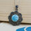 Thumbnail: Larimar Necklace- Handmade Flower Shape Larimar Pendant made with Sterling