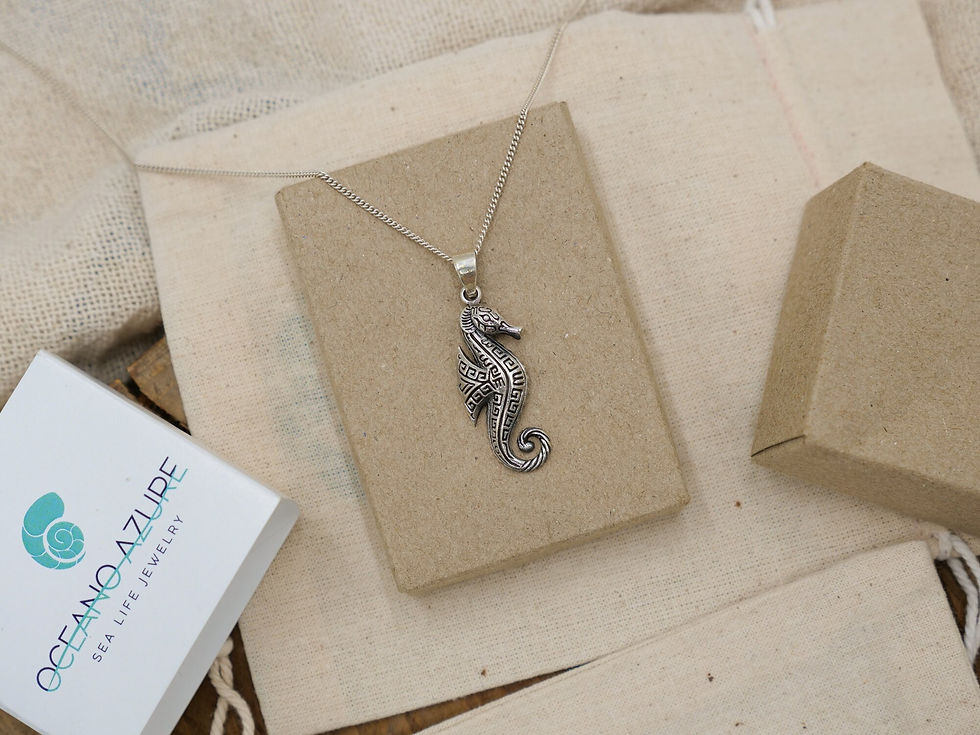 Thumbnail: Seahorse Necklace 925 Sterling Silver Sea horse Animal Necklace, Ocean inspired