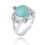 Thumbnail: Larimar Turtle Ring - Adorable 925 Sterling silver and AAA Larimar