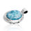 Thumbnail: NP11721-LAR- Elegant Larimar Round Pendant