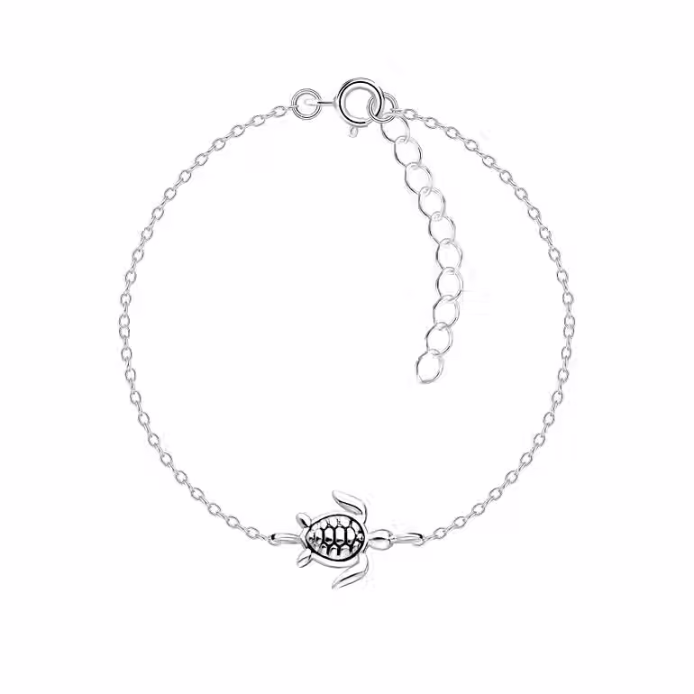Silver Turtle Bracelet for kids