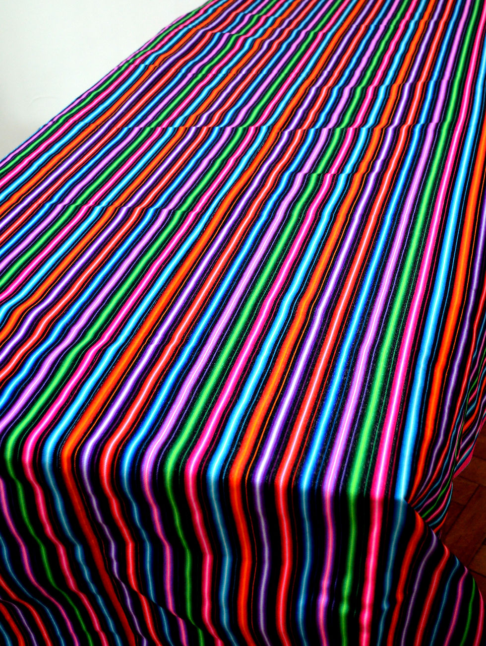 Miniatura: Manta Huanta Preto com listras - 120cm x 240cm