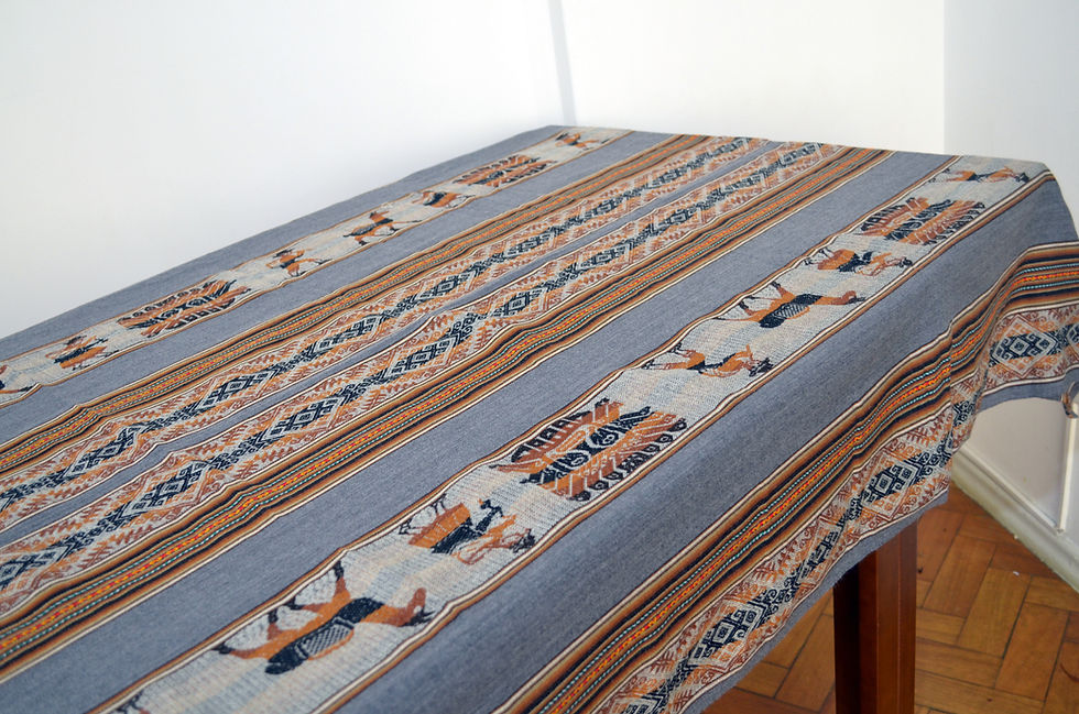 Miniatura: Manta Peruana Modelo Pastorita Cinza 120cm x 240cm