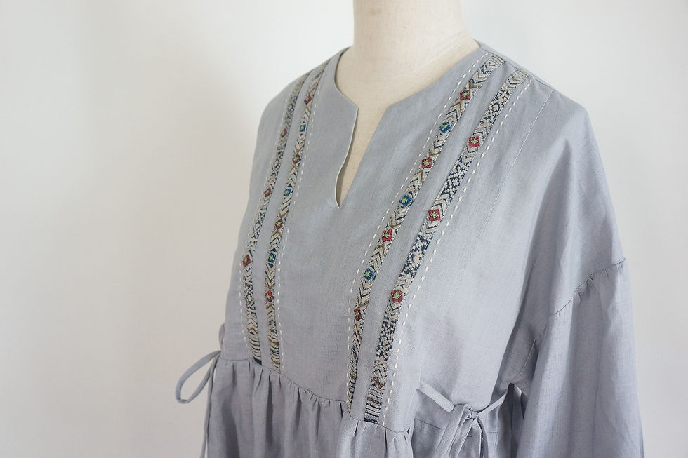 サムネイル： チュニック| 黒モン族古布 | A12