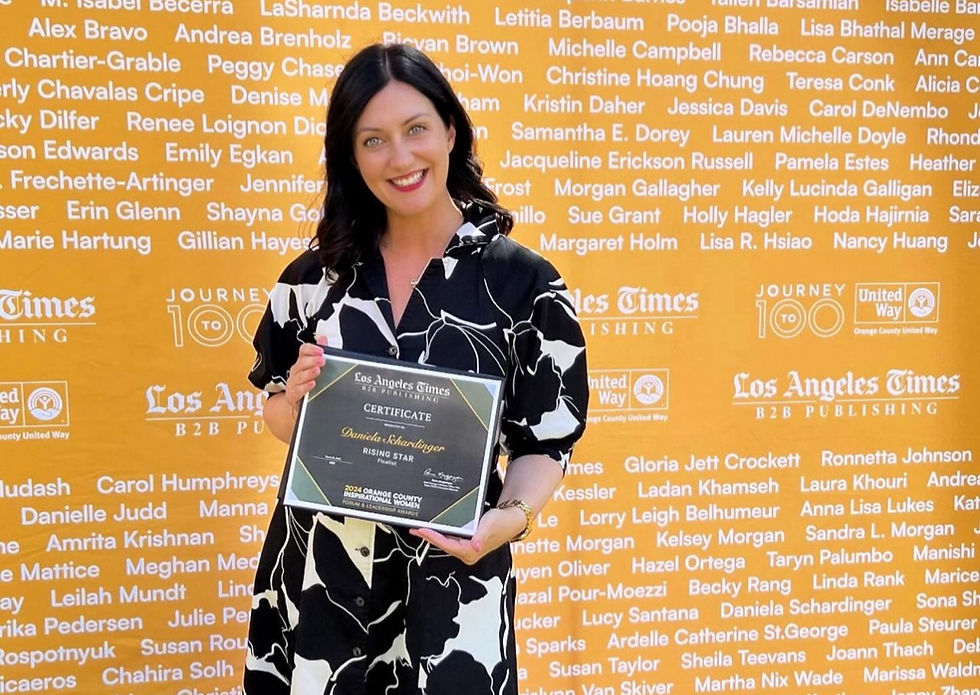Daniela Schardinger Recognized as a Rising Star at the OC Inspirational Women Forum & Leadership Awards