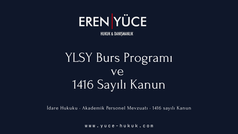 YLSY Burs Programı ve 1416 sayılı Kanun