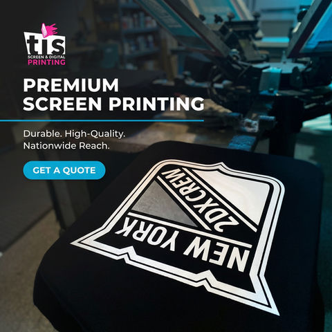 Premium screen printing with vibrant, long-lasting ink on custom apparel