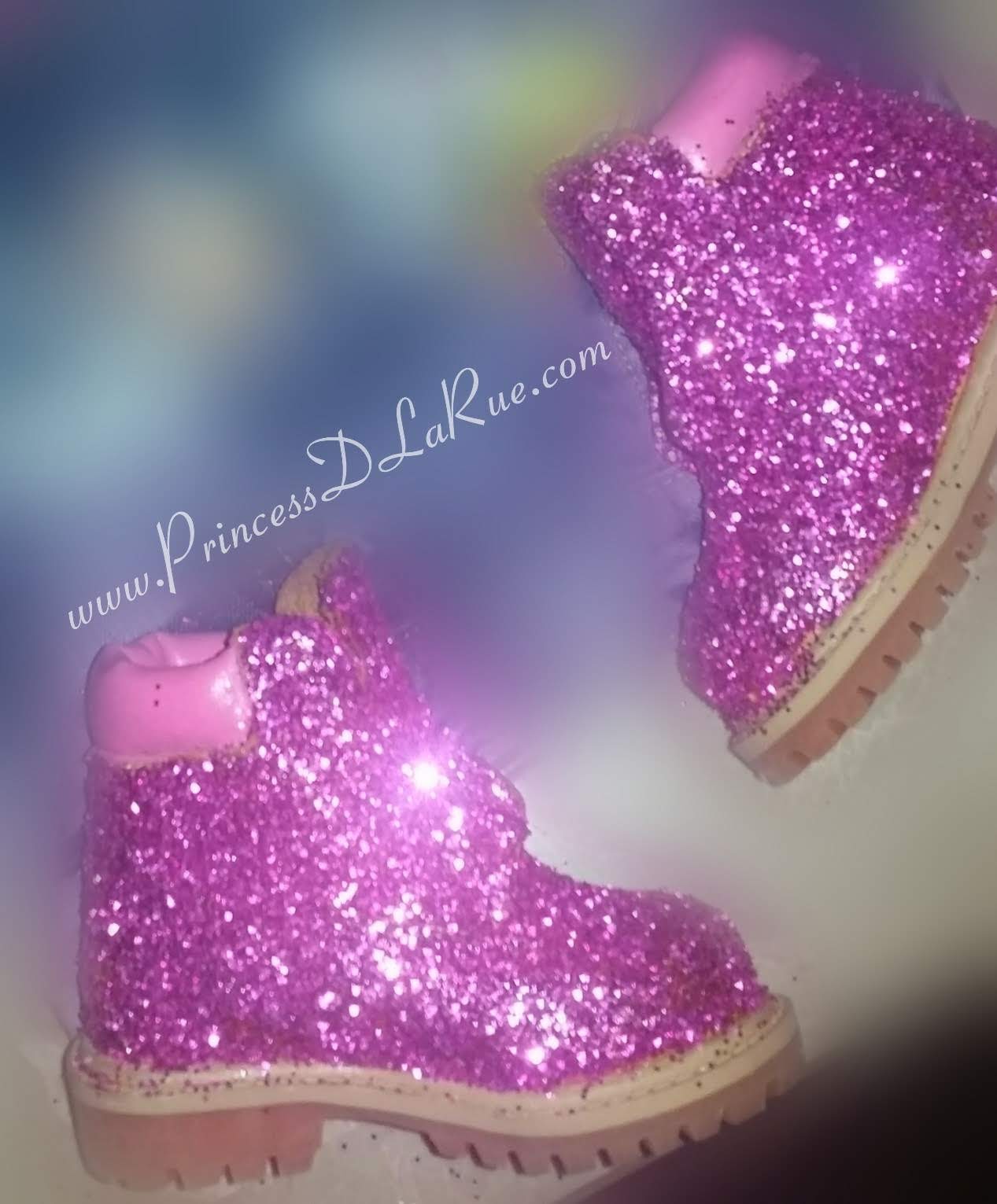 pink glitter timberlands