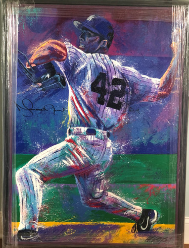 Mariano Rivera Autographed Canvas (Bill Lopa Artist