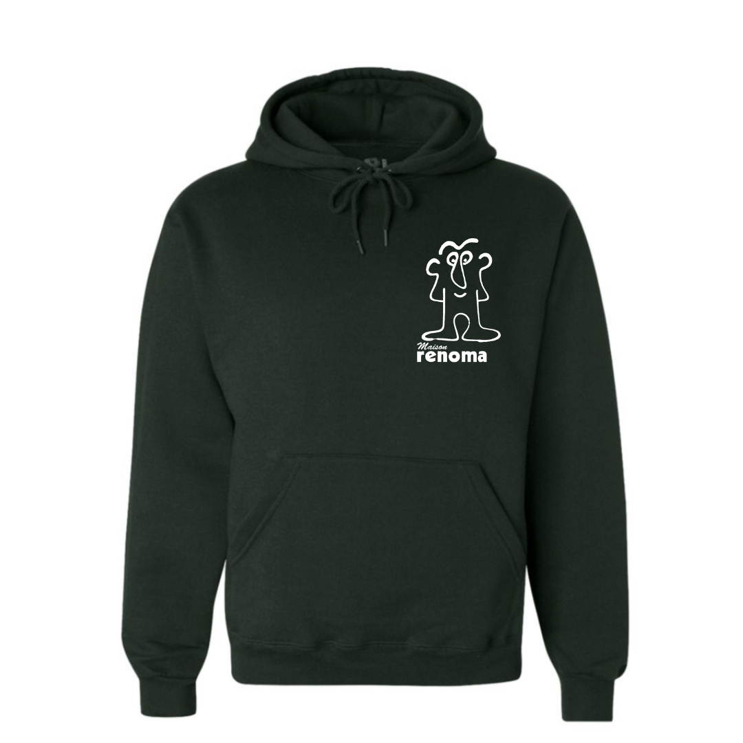 Dark green hooded sweatshirt