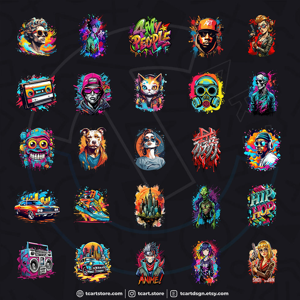 Thumbnail: Street vol.1 T-Shirt Design Bundle
