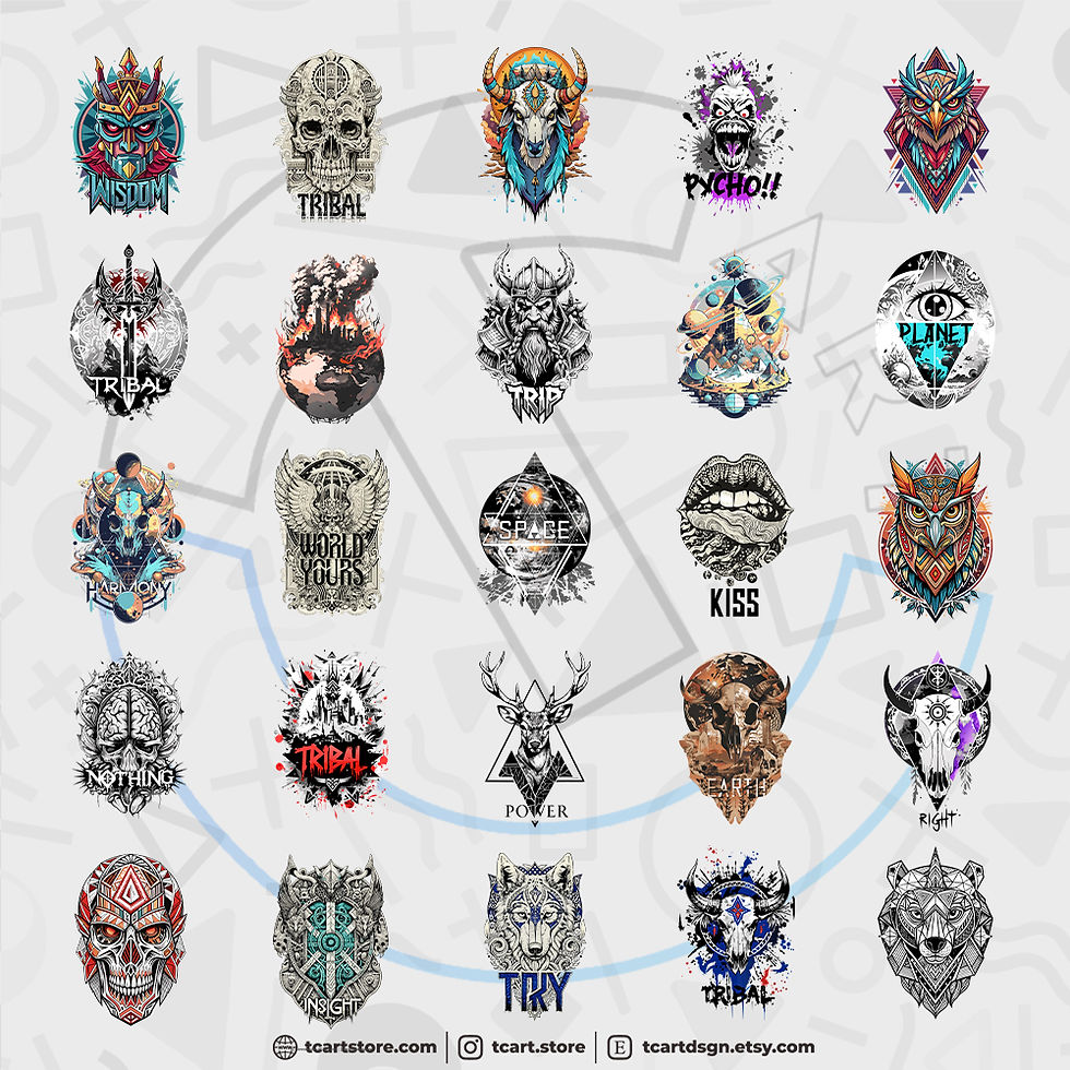 Thumbnail: Tribal vol.1 T-Shirt Design Bundle
