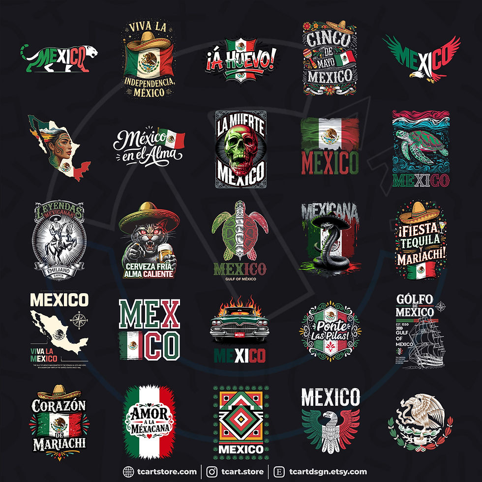 Thumbnail: Mexico 1 Tshirt Design Bundle 1